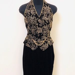 SOLD SOLD VTG velvet Scott McClintock Blk/Gold S/M